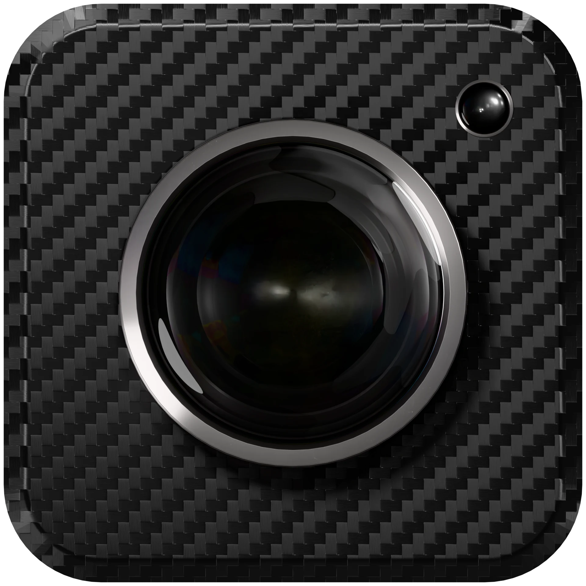 Camera icon render with rim lighting